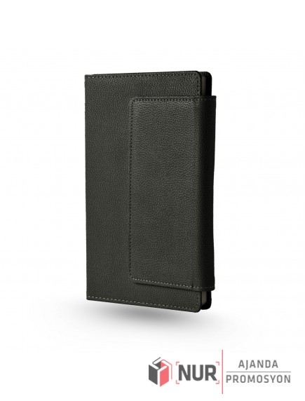 ULUBAT - Mıknatıslı Termo Deri Kapaklı Cepli Tarihsiz Çizgili Defter